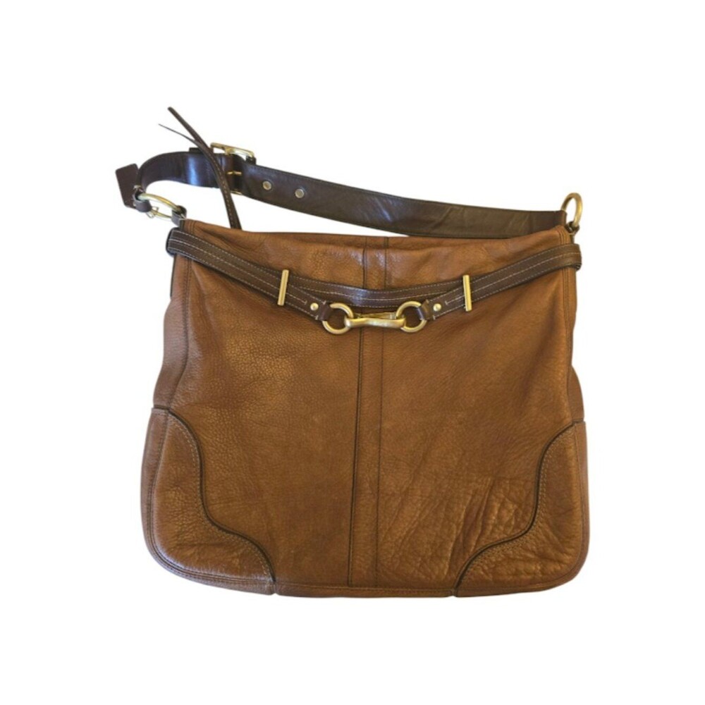 COACH LEATHER HOBO BAG #12460 VINTAGE ADJUSTABLE STRAP BROWN DISTRESSED